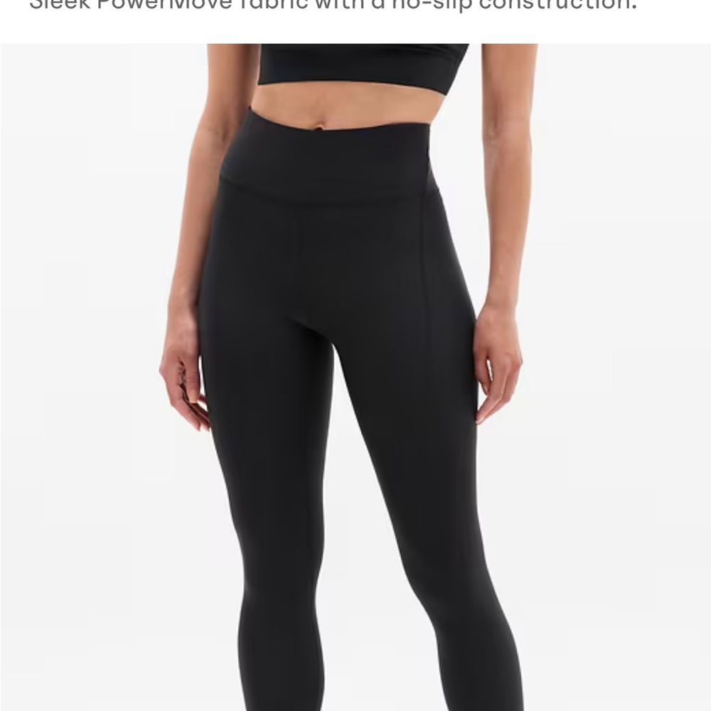 Athleta Pacesetter 7/8 high wasted leggings Black